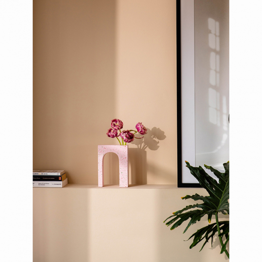 Ваза для цветов одинарная Acquedotto, 22 см, розовая