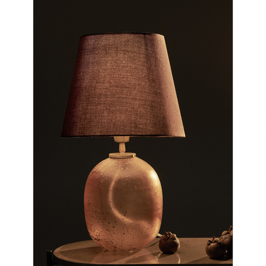 Лампа настольная Speckles, Ø19 см с терракотовым абажуром
