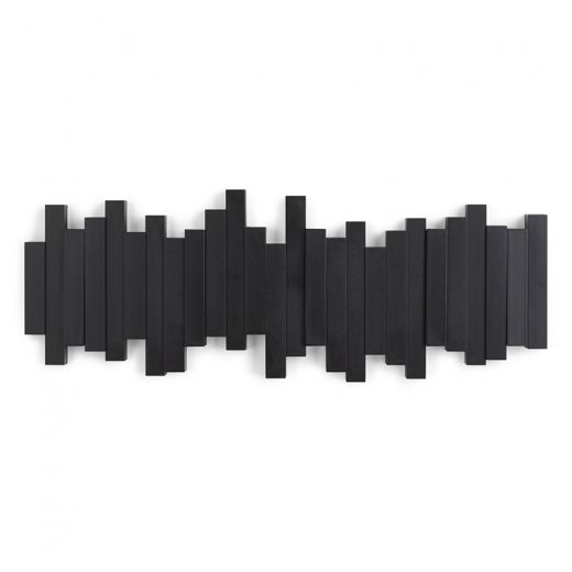 Вешалка настенная Sticks, 49,3 см, черная, 5 крючков