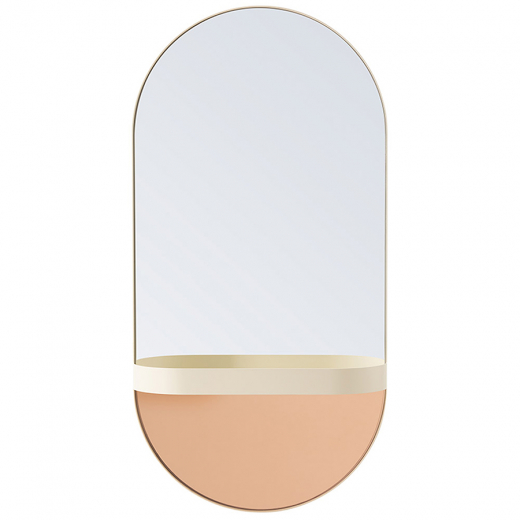 Зеркало Oval, 30,5х60х10,5 см, кремовое