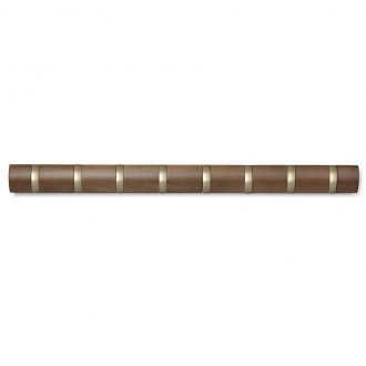 Вешалка настенная Flip, 84,5 см, коричневая, 8 крючков