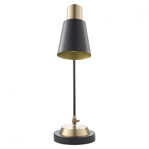 Лампа настольная Pilwy, Ø21х62 см, золотистая/черная