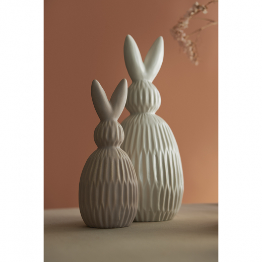 Декор из фарфора белого цвета Trendy Bunny из коллекции Essential, 12,5х12,5x30,5 см