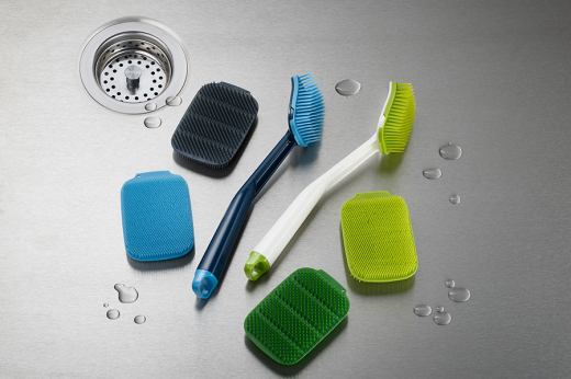 Набор щеток для мытья посуды CleanTech, синий, 2 шт.