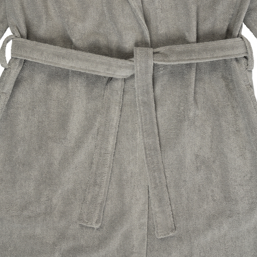 Халат махровый из чесаного хлопка серого цвета из коллекции Essential, размер L