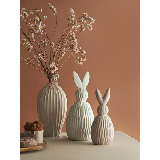 Декор из фарфора белого цвета Trendy Bunny из коллекции Essential, 12,5х12,5x30,5 см