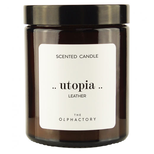Свеча ароматическая The Olphactory, Utopia, Leather, 30 ч