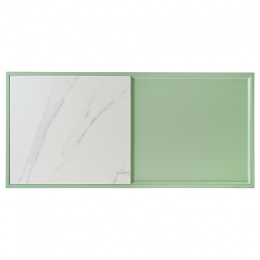 Столик журнальный Mayen, 110х50х37 см, белый/зеленый