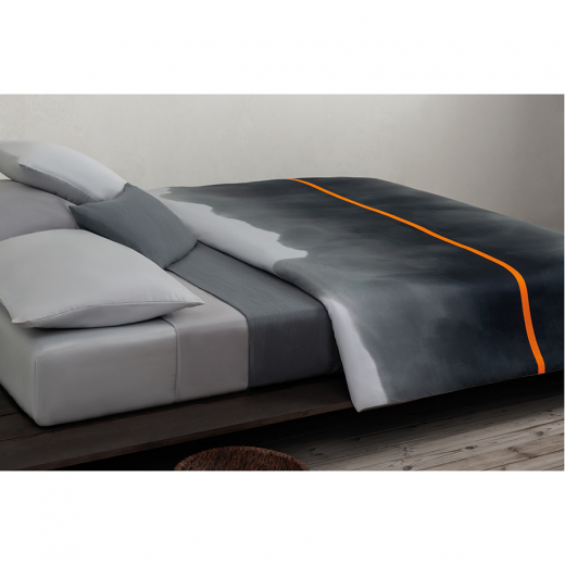 Комплект постельного белья из умягченного сатина из коллекции Slow Motion, Orange, 200х220 см