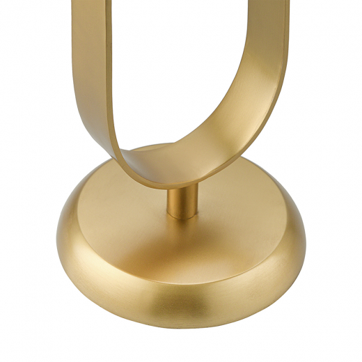 Столик приставной Svein, Ø25,5 см, мрамор/золотой