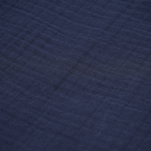 Халат из многослойного муслина темно-синего цвета из коллекции Essential, размер L