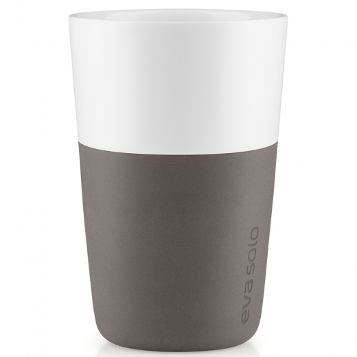 Набор чашек для латте, 360 мл, серо-коричневый, 2 шт.