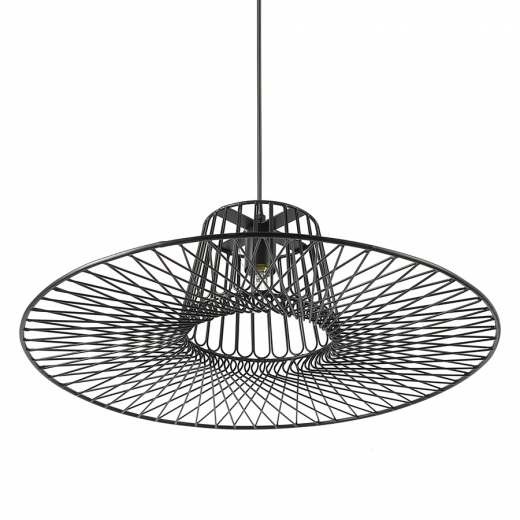 Светильник подвесной Vinger, Ø60,5х18 см, черный