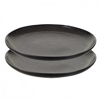 Набор тарелок Dots, Ø21 см, черные, 2 шт.