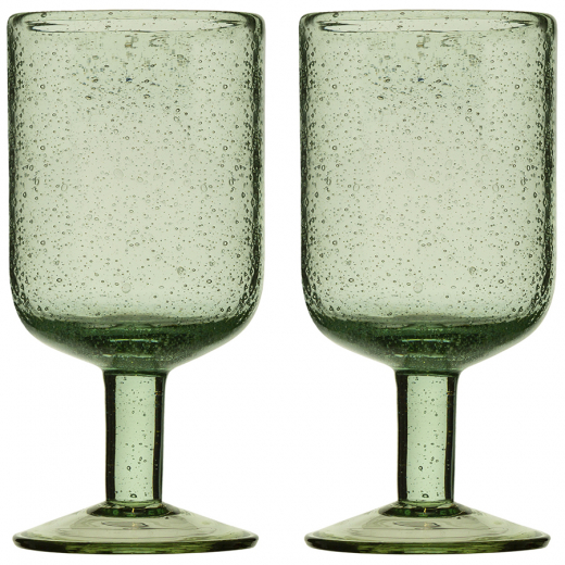 Набор бокалов для вина Flowi, 410 мл, зеленые, 2 шт.