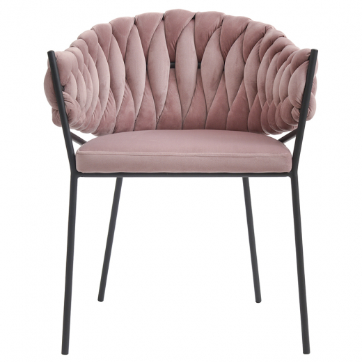 Кресло Lind, велюр, розовое