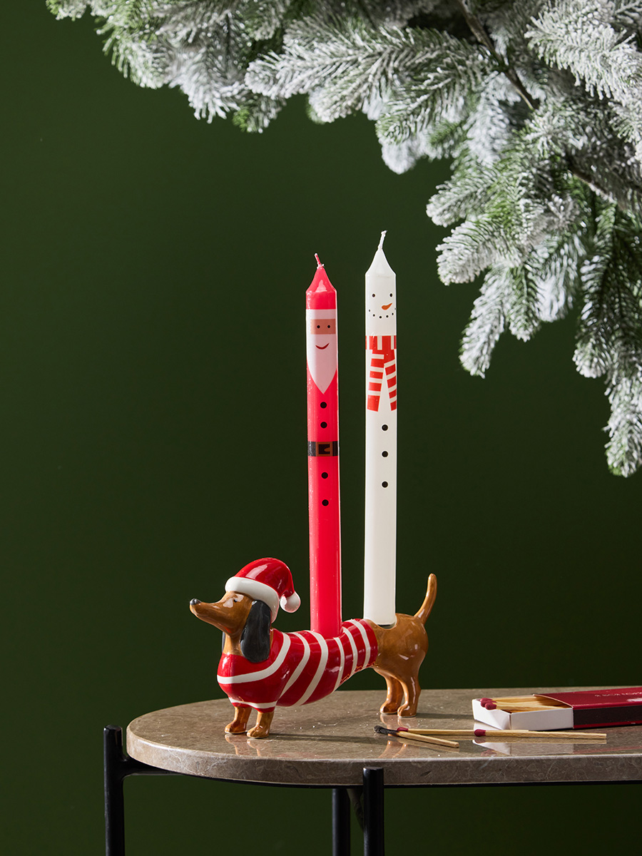 Подсвечник новогодний Такса из коллекции New Year Essential, 20х4,6х11,5 см., фото 3
