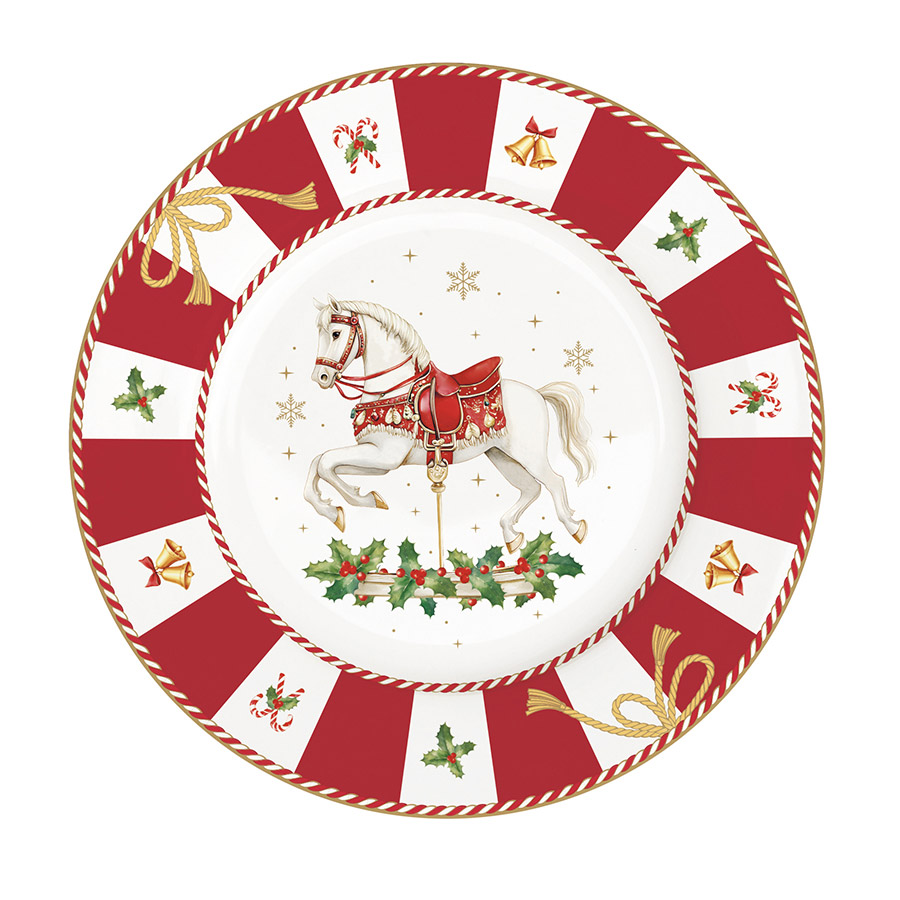 Изображение товара Набор десертных тарелок Let it snow, Santa & Snowman, Ø16 см, 2 шт.