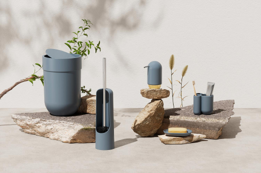 Корзина для мусора с крышкой Touch, 6 л, голубая