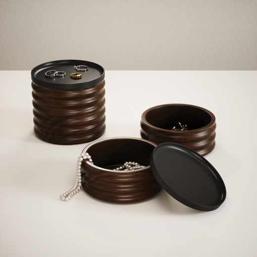 Шкатулка для украшений Tesora, черный орех