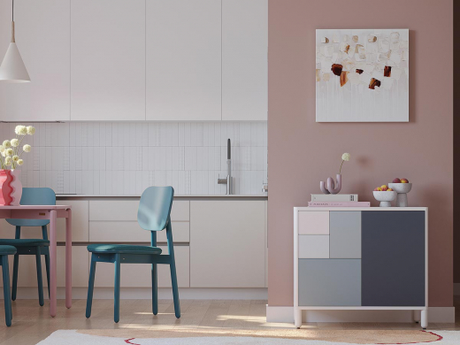 Стул Saga, рогожка, сине-зеленый