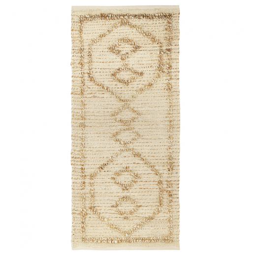 Ковер из джута и переработанного хлопка Kolkata из коллекции Ethnic, 70x160см