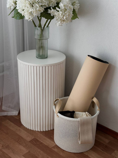 Корзина для хранения Sustainable collection, Ø22х23 см, молочная