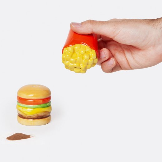 Набор из солонки и перечницы Fast food, Burger & F