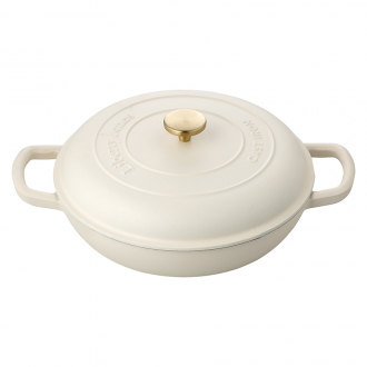 Сотейник с крышкой из коллекции "Шеффилд", Ø30 см, молочный