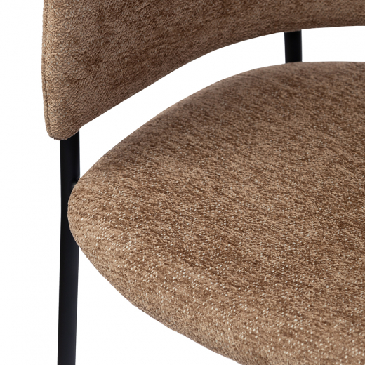 Стул Helning, мягкий шенилл, серо-коричневый
