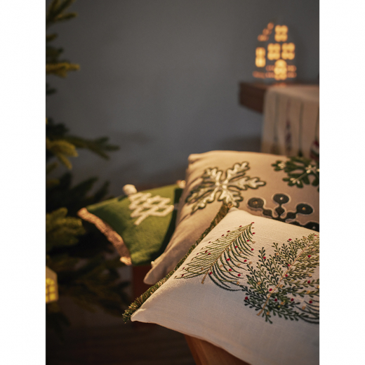 Подушка декоративная с аппликацией Christmas tree из коллекции New Year Essential, 30х50см