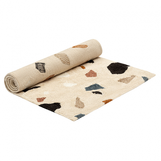 Ковер из хлопка Terrazzo Poetry из коллекции Ethnic, 70х160 см