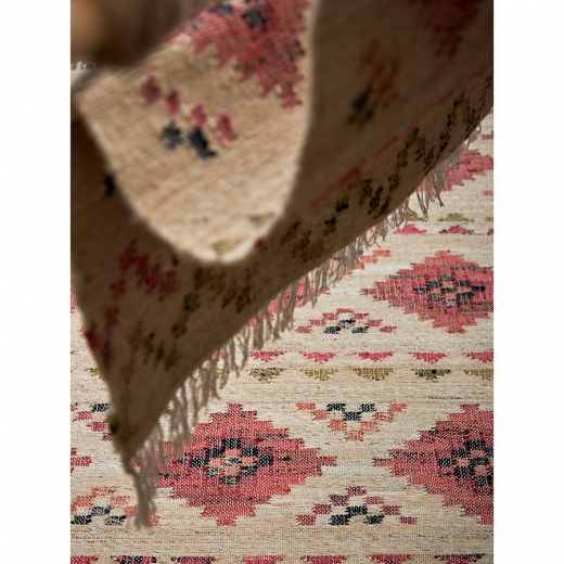 Ковер из джута и шерсти по мотивам башкирских орнаментов из коллекции Cultural Heritage, 120х180 см