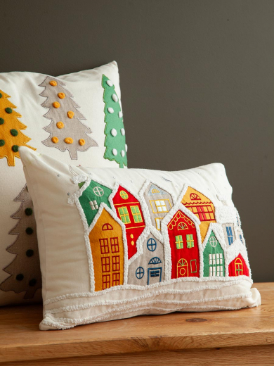 Чехол на подушку Snowy Village из коллекции New Year Essential, 30х45 см