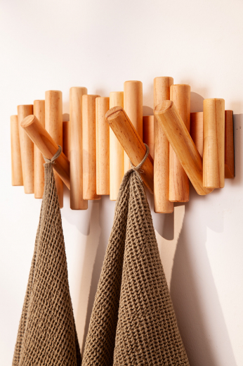 Полотенце банное из умягченной вафли цвета хаки из коллекции Essential, 70x140 см