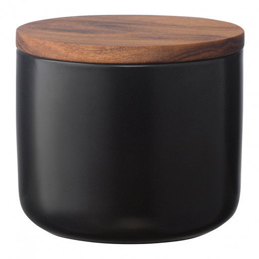 Банка для хранения керамическая, 350 мл, черная