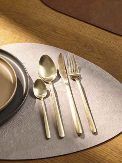 Набор столовых приборов Pure, золотистые матовые, 24 пред.