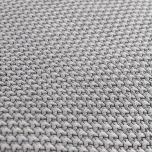 Плед из стираного хлопка серого цвета из коллекции Essential, 130х180 см