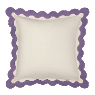 Чехол на подушку с контрастным кантом сиреневого цвета из коллекции Trendy Ruffles, 40х40 см