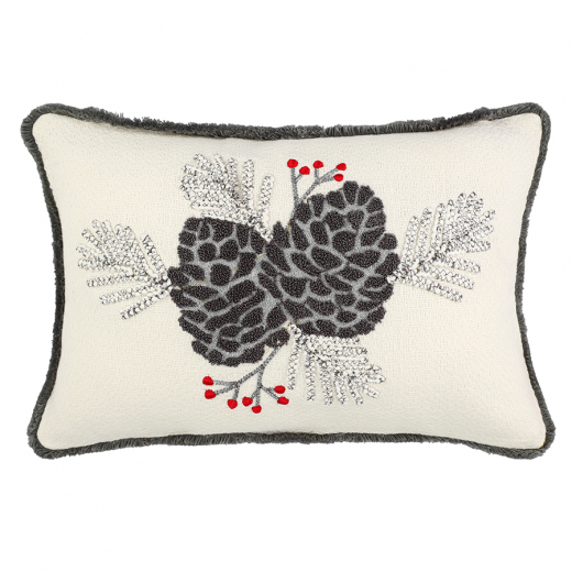 Чехол на подушку Frosted cones из коллекции New Year Essential, 30х45 см