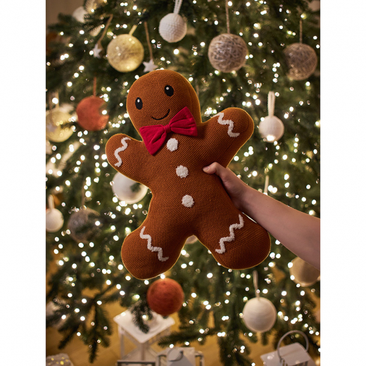 Подушка вязаная Classy gingerbread из коллекции New Year Essential, 38х44 см