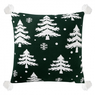 Подушка вязаная с новогодним рисунком Морозный Лес
из коллекции New Year Essential, 45x45 см