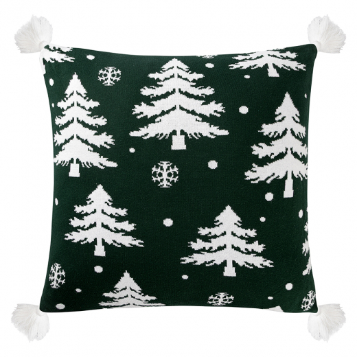 Подушка вязаная с новогодним рисунком Морозный Лес
из коллекции New Year Essential, 45x45 см
