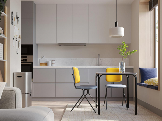 Подушка декоративная из стираного хлопка темно-синего цвета из коллекции Essential, 45х45 см