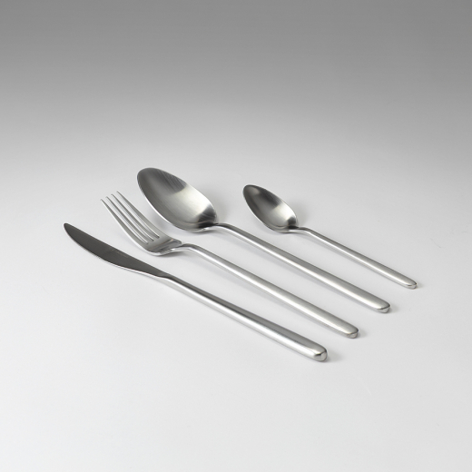 Набор столовых приборов Pure, серебристые матовые, 24 пред.