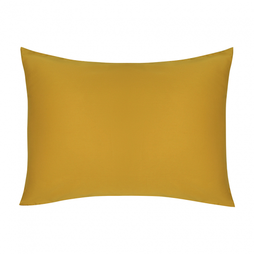 Комплект постельного белья из премиального сатина горчичного цвета из коллекции Essential, 150х200 см