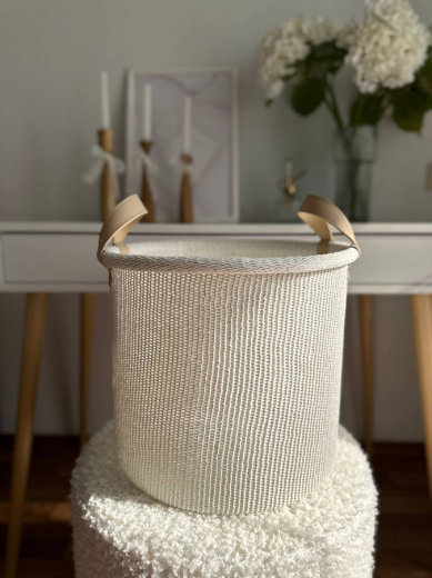 Корзина для хранения Sustainable collection, Ø22х23 см, молочная