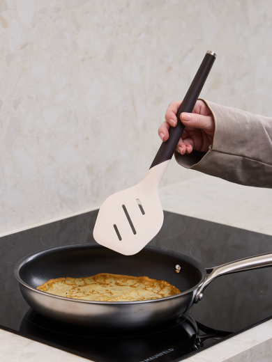 Лопатка с прорезями SmartChef, 32 см, бежевая/бордовая