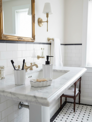 Мыльница Camellia, белая