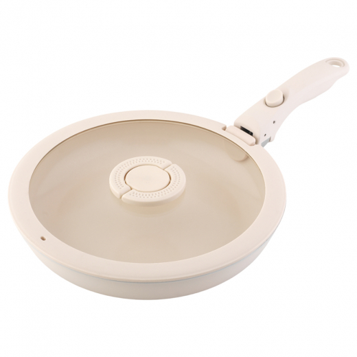 Набор посуды для приготовления со съемной ручкой Smart Ceramic, 7 предметов, молочный